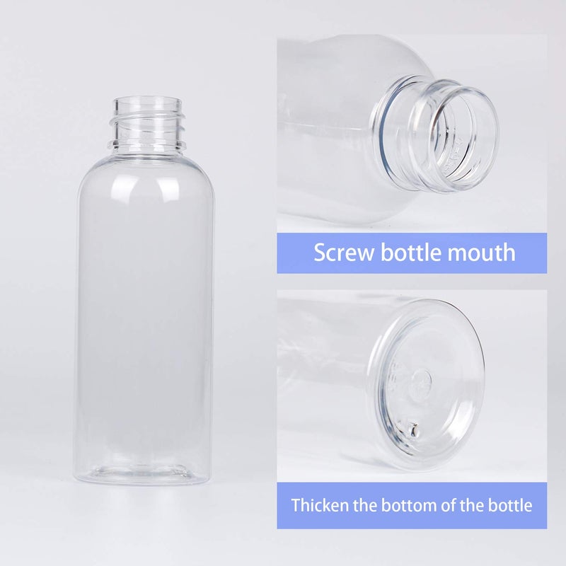 TRENDBOX 12 Pack Plastic Empty Bottles with Flip Cap for Shampoo, Lotions, Liquid Body Soap, Cream (2 oz / 60 ml) - Image 3